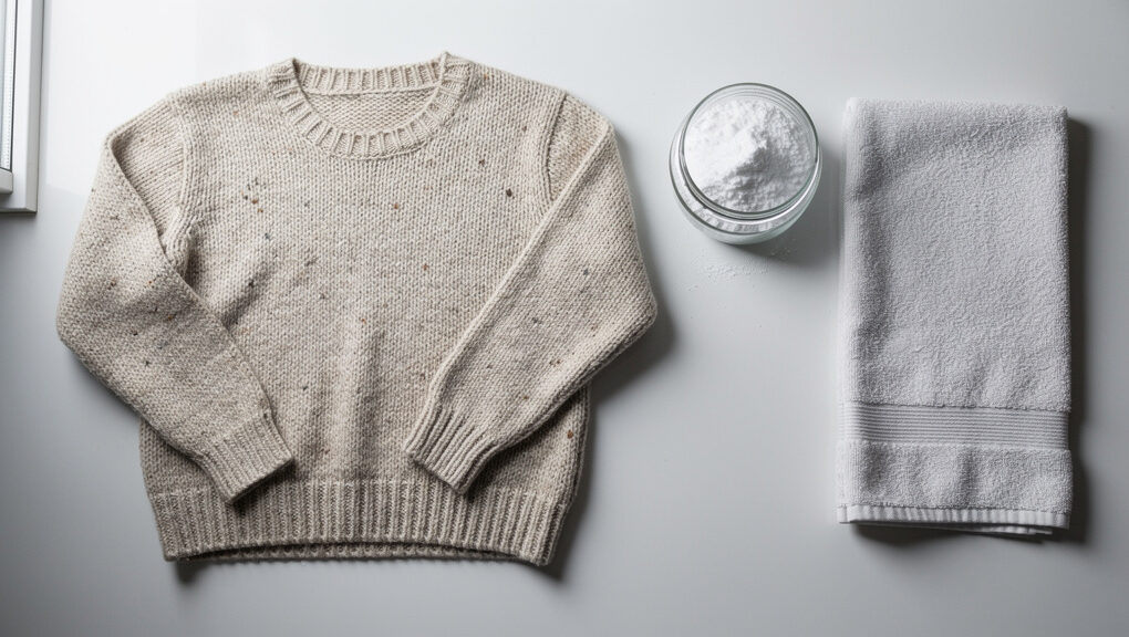 Soda na sfilcowany sweter – czy to działa?